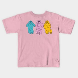 Los 3 Monos Sabios Kids T-Shirt